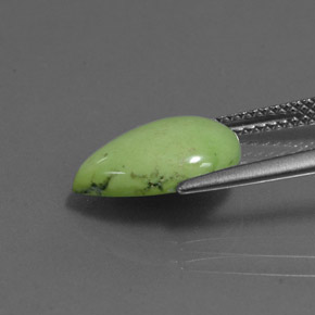 Turquesa verde natural 2,69ct, formato de pêra, opaco