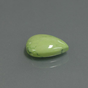 Turquesa verde natural 2,47ct, formato de pêra, opaco