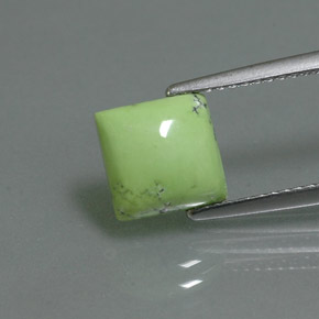 Turquesa verde natural 2,00ct, quadrado, opaco