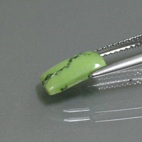 Turquesa verde natural 1,26ct, baguete, opaco
