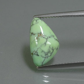 Turquesa verde natural 2,71ct, forma extravagante, opaco