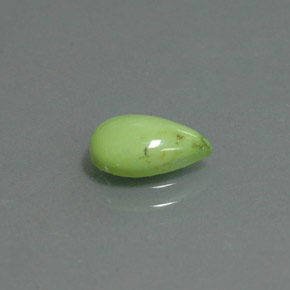 Turquesa verde natural 1,11ct, formato de pêra, opaco