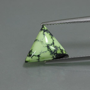 Turquesa verde natural 2,48ct, trillion, opaco