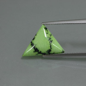 Turquesa verde natural 2,47ct, trillion, opaco