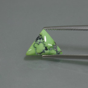 Turquesa verde natural 1,60ct, trillion, opaco