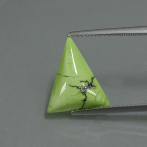 Turquesa verde natural 2,81ct, trillion, opaco