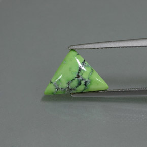 Turquesa verde natural 1,54ct, trillion, opaco