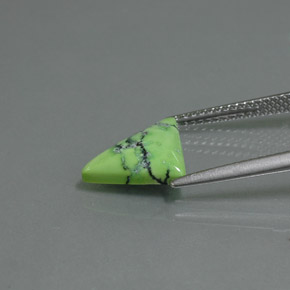 Turquesa verde natural 1,54ct, trillion, opaco