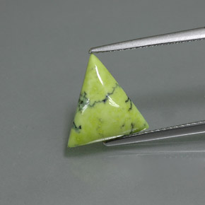 Turquesa verde natural 2,59ct, trillion, opaco