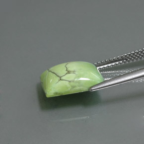 Turquesa verde natural 4,75ct, baguete, opaco