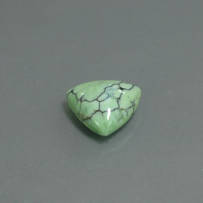 Turquesa verde natural 2,47ct, trillion, opaco