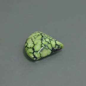 Turquesa verde natural 2,93ct, forma extravagante, opaco
