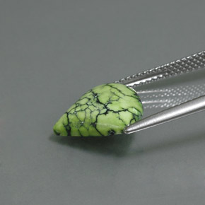 Turquesa verde natural 2,93ct, forma extravagante, opaco