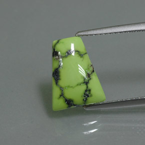 Turquesa verde natural 2,62ct, forma extravagante, opaco