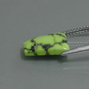 Turquesa verde natural 2,62ct, forma extravagante, opaco