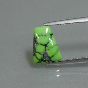 Turquesa verde natural 1,63ct, forma extravagante, opaco