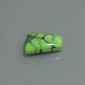 Turquesa verde natural 1,63ct, forma extravagante, opaco
