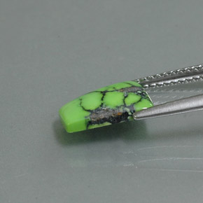 Turquesa verde natural 1,63ct, forma extravagante, opaco