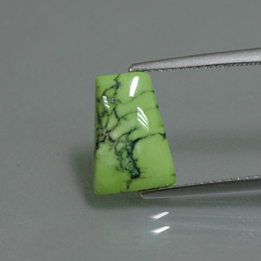 Turquesa verde natural 2,06ct, forma extravagante, opaco