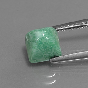 Turquesa verde natural 2,32ct, quadrado, opaco