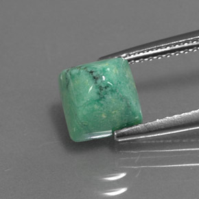Turquesa verde natural 2,33ct, quadrado, opaco