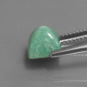 Turquesa verde natural 2,43ct, quadrado, opaco