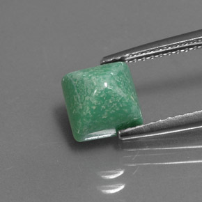 Turquesa verde natural 2,05ct, quadrado, opaco