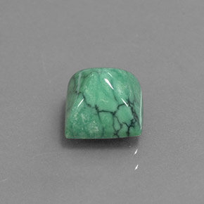 Turquesa verde natural 2,16ct, quadrado, opaco