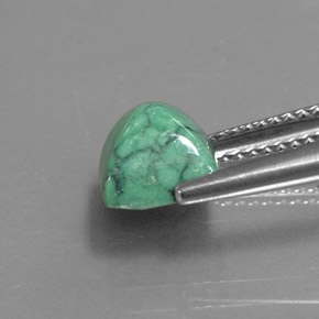 Turquesa verde natural 2,16ct, quadrado, opaco