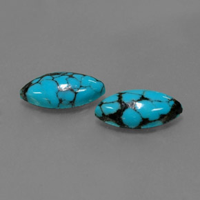 Pedras preciosas de turquesa azul natural de  ct, marquise, opaco