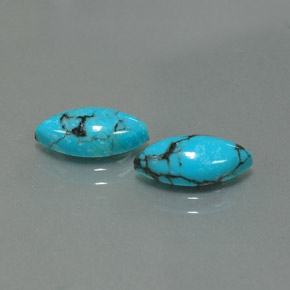Pedras preciosas de turquesa azul natural de  ct, marquise, opaco