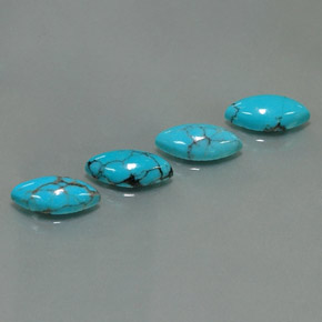 Pedras preciosas de turquesa azul natural de  ct, marquise, opaco