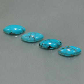 Pedras preciosas de turquesa azul natural de  ct, marquise, opaco