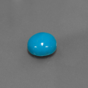 Turquesa azul natural 1,57ct, corte redondo, opaco