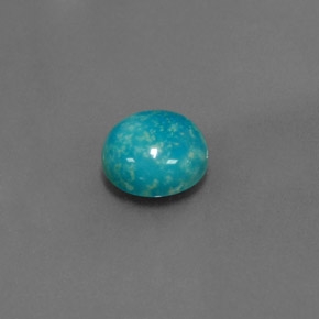 Turquesa azul natural 2,07ct, corte redondo, opaco