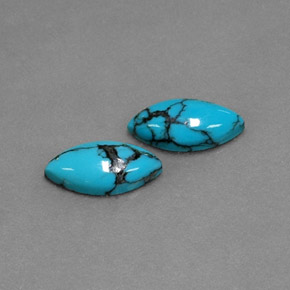 Pedras preciosas de turquesa azul natural de  ct, marquise, opaco