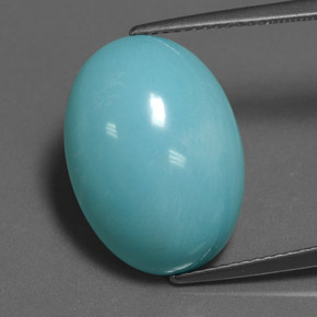 Turquesa azul natural 11,14ct, corte oval, opaco