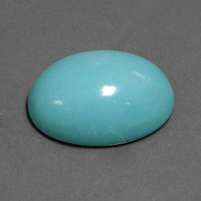 Turquesa azul natural 11,14ct, corte oval, opaco
