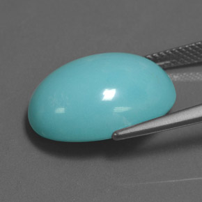 Turquesa azul natural 11,14ct, corte oval, opaco