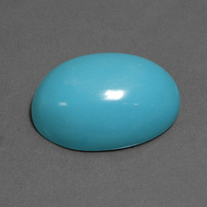 Turquesa Azul Natural 11.44ct, Corte Oval, Opaco