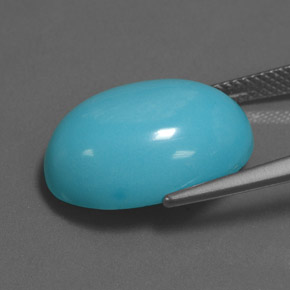 Turquesa Azul Natural 11.44ct, Corte Oval, Opaco