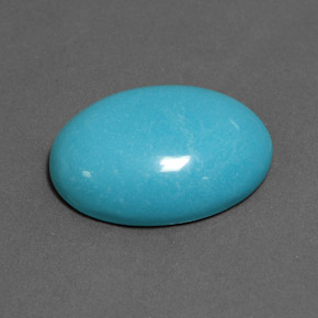 Turquesa azul natural 8,89ct, corte oval, opaco