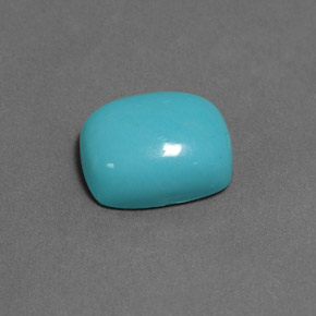 Turquesa azul natural 2,55ct, almofada cortada, opaco