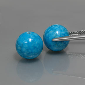 Pedras preciosas de turquesa azul natural de  ct, esfera / bola, opaco