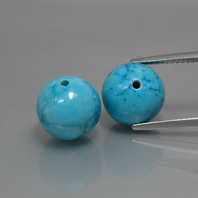 Pedras preciosas de turquesa azul natural de  ct, esfera / bola, opaco
