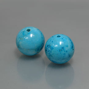 Pedras preciosas de turquesa azul natural de  ct, esfera / bola, opaco