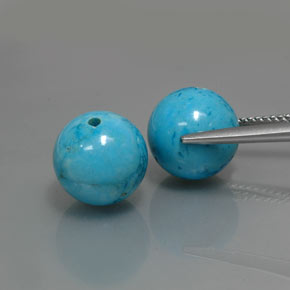Pedras preciosas de turquesa azul natural de  ct, esfera / bola, opaco