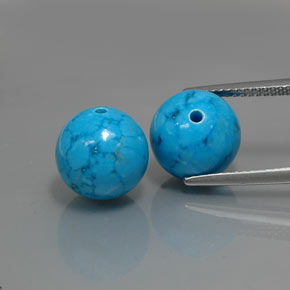 Pedras preciosas de turquesa azul natural de  ct, esfera / bola, opaco
