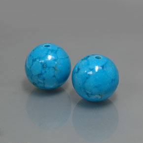 Pedras preciosas de turquesa azul natural de  ct, esfera / bola, opaco