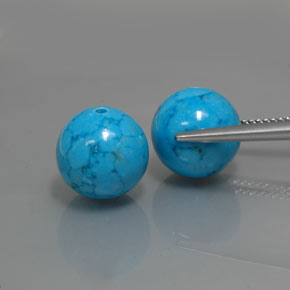 Pedras preciosas de turquesa azul natural de  ct, esfera / bola, opaco